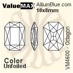 ValueMAX Octagon Fancy Stone (VM4600) 10x8mm - Color Unfoiled