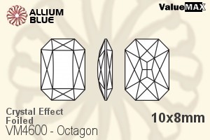 ValueMAX Octagon Fancy Stone (VM4600) 10x8mm - Crystal Effect With Foiling - 關閉視窗 >> 可點擊圖片
