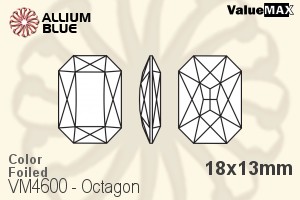 VALUEMAX CRYSTAL Octagon Fancy Stone 18x13mm Aqua F