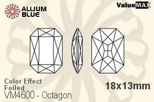 VALUEMAX CRYSTAL Octagon Fancy Stone 18x13mm Light Rose AB F