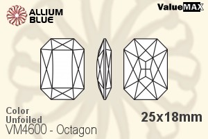 ValueMAX Octagon Fancy Stone (VM4600) 25x18mm - Color Unfoiled