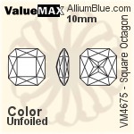 ValueMAX Square Octagon Fancy Stone (VM4675) 10mm - Color Unfoiled