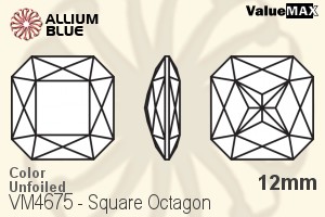 ValueMAX Square Octagon Fancy Stone (VM4675) 12mm - Color Unfoiled - 關閉視窗 >> 可點擊圖片
