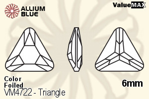 バリューマックス Triangle ファンシーストーン (VM4722) 6mm - カラー 裏面フォイル - ウインドウを閉じる