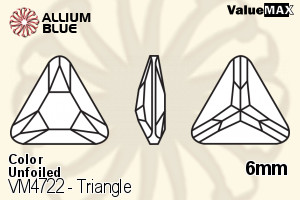 VALUEMAX CRYSTAL Triangle Fancy Stone 6mm Jet