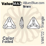 ValueMAX Triangle Fancy Stone (VM4722) 8mm - Crystal Effect With Foiling