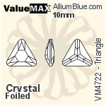 ValueMAX Triangle Fancy Stone (VM4722) 10mm - Color With Foiling