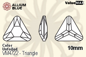 VALUEMAX CRYSTAL Triangle Fancy Stone 10mm Jet