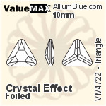 ValueMAX Triangle Fancy Stone (VM4722) 10mm - Crystal Effect With Foiling