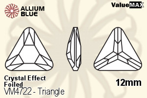ValueMAX Triangle Fancy Stone (VM4722) 12mm - Crystal Effect With Foiling