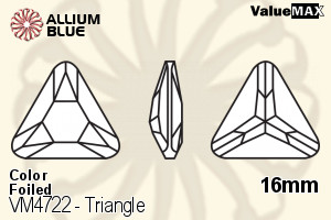 VALUEMAX CRYSTAL Triangle Fancy Stone 16mm Capri Blue F