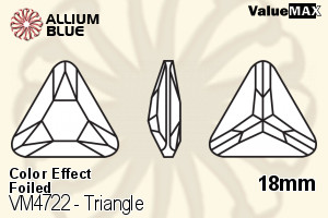 バリューマックス Triangle ファンシーストーン (VM4722) 18mm - カラー Effect 裏面フォイル