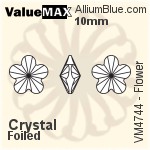 ValueMAX Flower Fancy Stone (VM4744) 10mm - Clear Crystal With Foiling