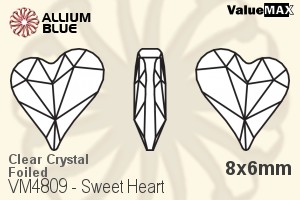 ValueMAX Sweet Heart Fancy Stone (VM4809) 8x6mm - Clear Crystal With Foiling - 关闭视窗 >> 可点击图片