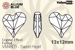 ValueMAX Sweet Heart Fancy Stone (VM4809) 13x12mm - Crystal Effect With Foiling - Haga Click en la Imagen para Cerrar