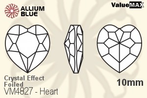 ValueMAX Heart Fancy Stone (VM4827) 10mm - Crystal Effect With Foiling - 关闭视窗 >> 可点击图片