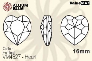 VALUEMAX CRYSTAL Heart Fancy Stone 16mm Blue Zircon F