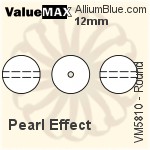 バリューマックス ラウンド Crystal パール (VM5810) 12mm - パール Effect