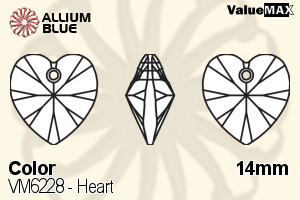 VALUEMAX CRYSTAL Heart 14mm Light Blue