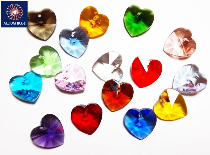 Heart, Pendant, Crystal, Mix Colors, 14mm - Haga Click en la Imagen para Cerrar