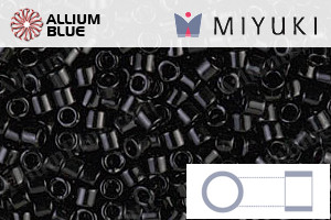 MIYUKI Delica® Seed Beads (DBM0010) 10/0 Round Medium - Black - Click Image to Close