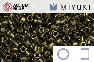 MIYUKI Delica® Seed Beads (DBM0011) 10/0 Round Medium - Metallic Olive