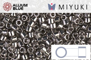 MIYUKI Delica® Seed Beads (DBM0021) 10/0 Round Medium - Nickel Plated