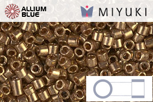 MIYUKI Delica® Seed Beads (DBM0022L) 10/0 Round Medium - Metallic Light Bronze - 關閉視窗 >> 可點擊圖片