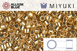 MIYUKI Delica® Seed Beads (DBM0031) 10/0 Round Medium - 24kt Gold Plated
