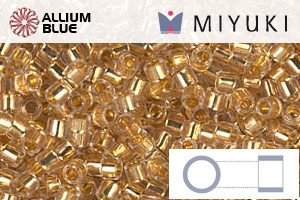 MIYUKI Delica® Seed Beads (DBM0033) 10/0 Round Medium - 24kt Gold Lined Crystal