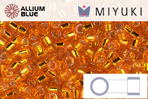 MIYUKI Delica® Seed Beads (DBM0045) 10/0 Round Medium - Silver Lined Orange - Click Image to Close