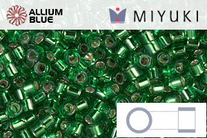 MIYUKI Delica® Seed Beads (DBM0046) 10/0 Round Medium - Silver Lined Green