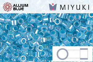 MIYUKI Delica® Seed Beads (DBM0057) 10/0 Round Medium - Aqua Lined Crystal AB - 关闭视窗 >> 可点击图片