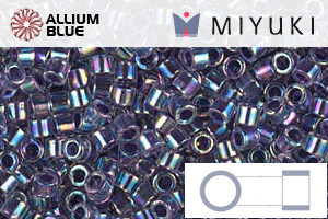 MIYUKI Delica® Seed Beads (DBM0059) 10/0 Round Medium - Amethyst Lined Crystal AB