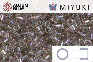 MIYUKI Delica® Seed Beads (DBM0064) 10/0 Round Medium - Taupe Lined Crystal AB