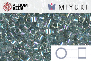 MIYUKI Delica® Seed Beads (DBM0084) 10/0 Round Medium - Sea Foam Lined Crystal AB