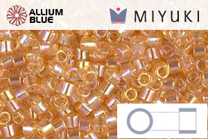 MIYUKI Delica® Seed Beads (DBM0100) 10/0 Round Medium - Transparent Light Topaz AB