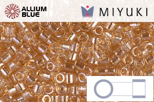 MIYUKI Delica® Seed Beads (DBM0101) 10/0 Round Medium - Light Smoky Topaz Gold Luster