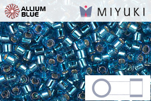MIYUKI Delica® Seed Beads (DBM0149) 10/0 Round Medium - Silver Lined Capri Blue