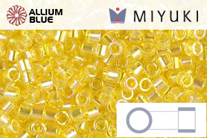 MIYUKI Delica® Seed Beads (DBM0171) 10/0 Round Medium - Transparent Yellow AB