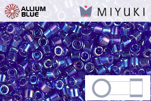 MIYUKI Delica® Seed Beads (DBM0178) 10/0 Round Medium - Transparent CobaLight AB