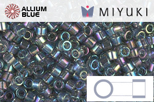 MIYUKI Delica® Seed Beads (DBM0179) 10/0 Round Medium - Transparent Gray AB