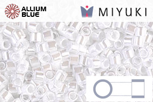 MIYUKI Delica® Seed Beads (DBM0201) 10/0 Round Medium - White Pearl Ceylon - Click Image to Close