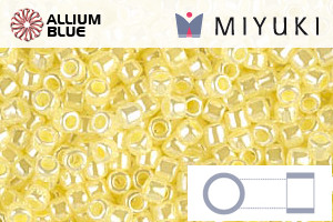 MIYUKI Delica® Seed Beads (DBM0232) 10/0 Round Medium - Light Lemon Ice Ceylon - Click Image to Close