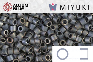 MIYUKI Delica® Seed Beads (DBM0307) 10/0 Round Medium - Matte Metallic Silver Gray