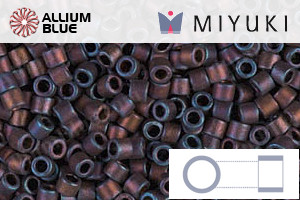MIYUKI Delica® Seed Beads (DBM0323) 10/0 Round Medium - Matte Metallic Copper Rainbow Iris