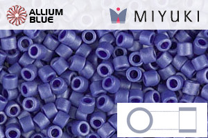 MIYUKI Delica® Seed Beads (DBM0361) 10/0 Round Medium - Matte Opaque CobaLight Luster