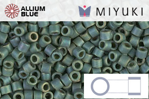 MIYUKI Delica® Seed Beads (DBM0373) 10/0 Round Medium - Matte Metallic Sage Green Luster