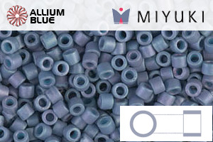 MIYUKI Delica® Seed Beads (DBM0376) 10/0 Round Medium - Matte Metallic Steel Blue Luster