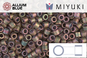 MIYUKI Delica® Seed Beads (DBM0380) 10/0 Round Medium - Matte Metallic Khaki Iris